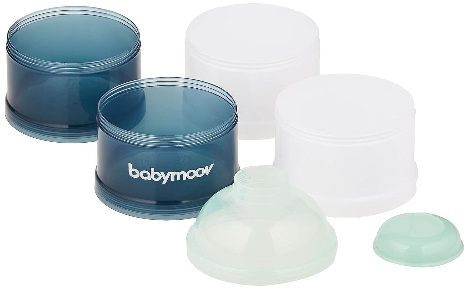 Babymoov Milchpulver-Portionierer, Arctic Blue, 4 Fächer Zubehör Essen und Stillen Bebe Naty Shop