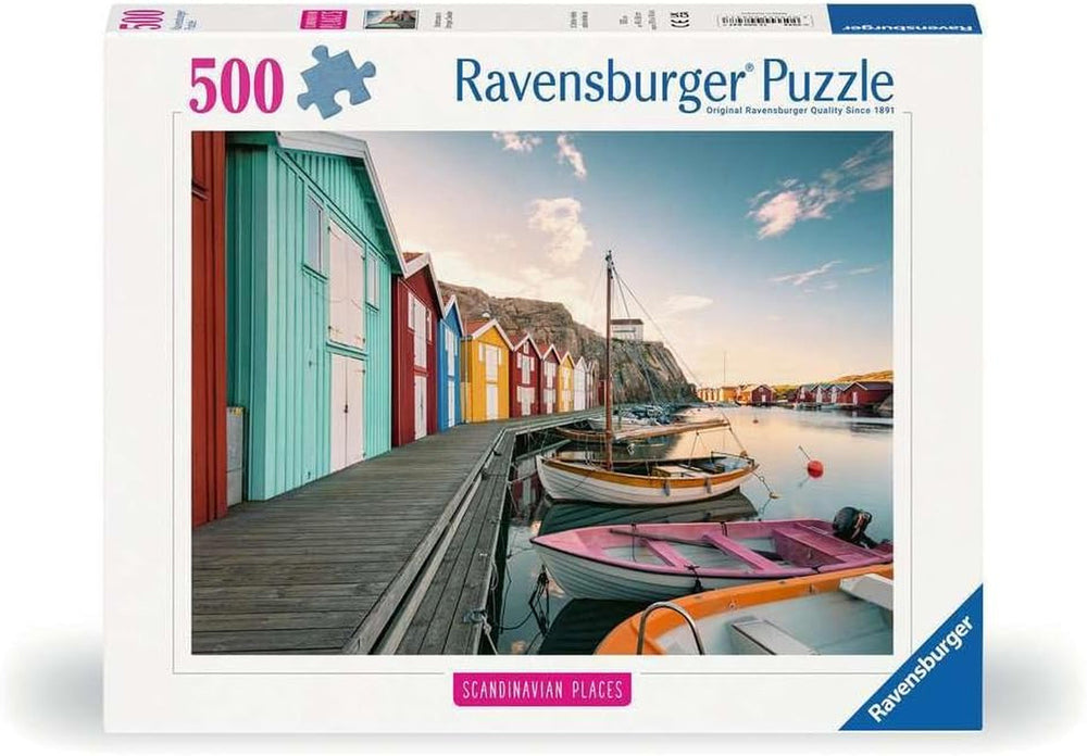 Ravensburger Puzzle 12000847, Skandinavische Orte – Bootshäuser in Smøgen, Schweden – 500-teiliges Puzzle für Erwachsene und Kinder ab 12 Jahren. Puzzle Naty Shop Standardtitel