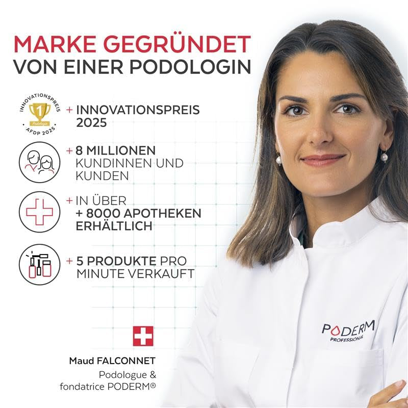 PODERM – STOPP NAGELRÖTUNG – Alternative zu Bitterlack – 100 % natürliches Anti-Stress-Pflegeserum – Aktiviert das Wachstum – Erwachsene/Kinder – Hergestellt in der Schweiz