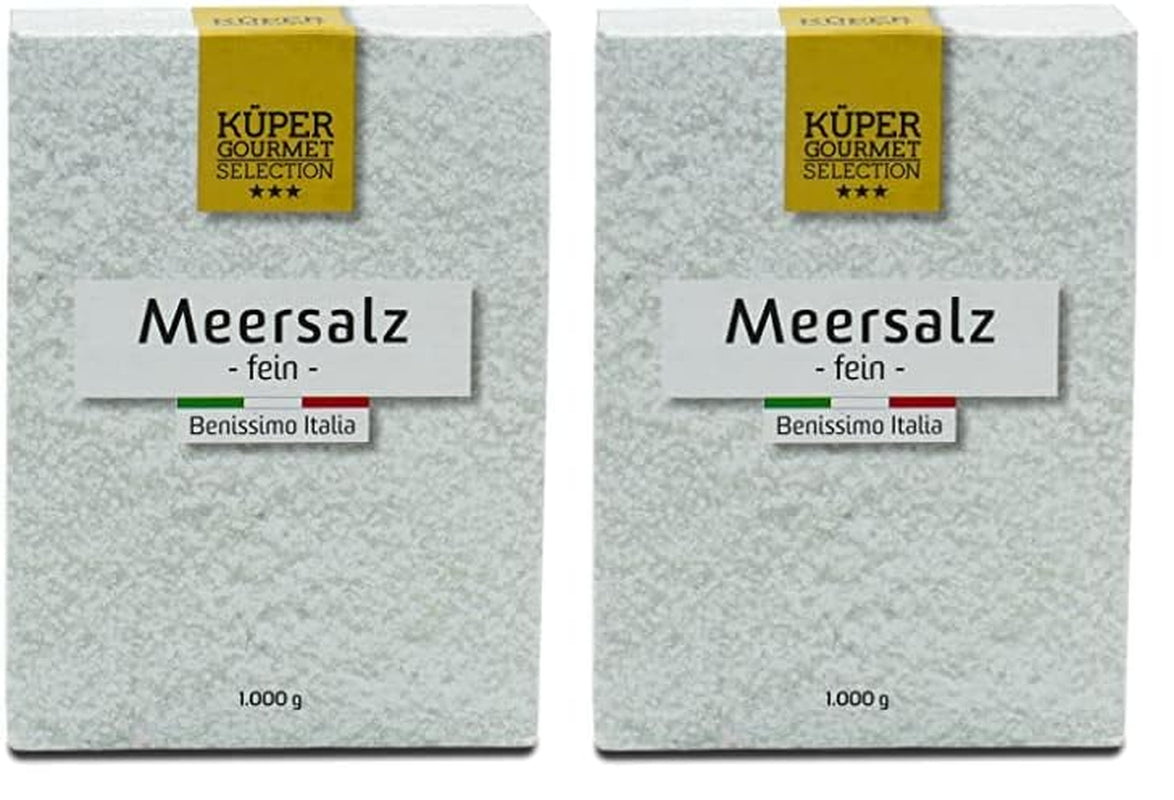 Küper Selection Meersalz - 1000g grobes Salz zum Würzen und Verfeinern - ohne Zusätze oder chemische Nachbehandlung