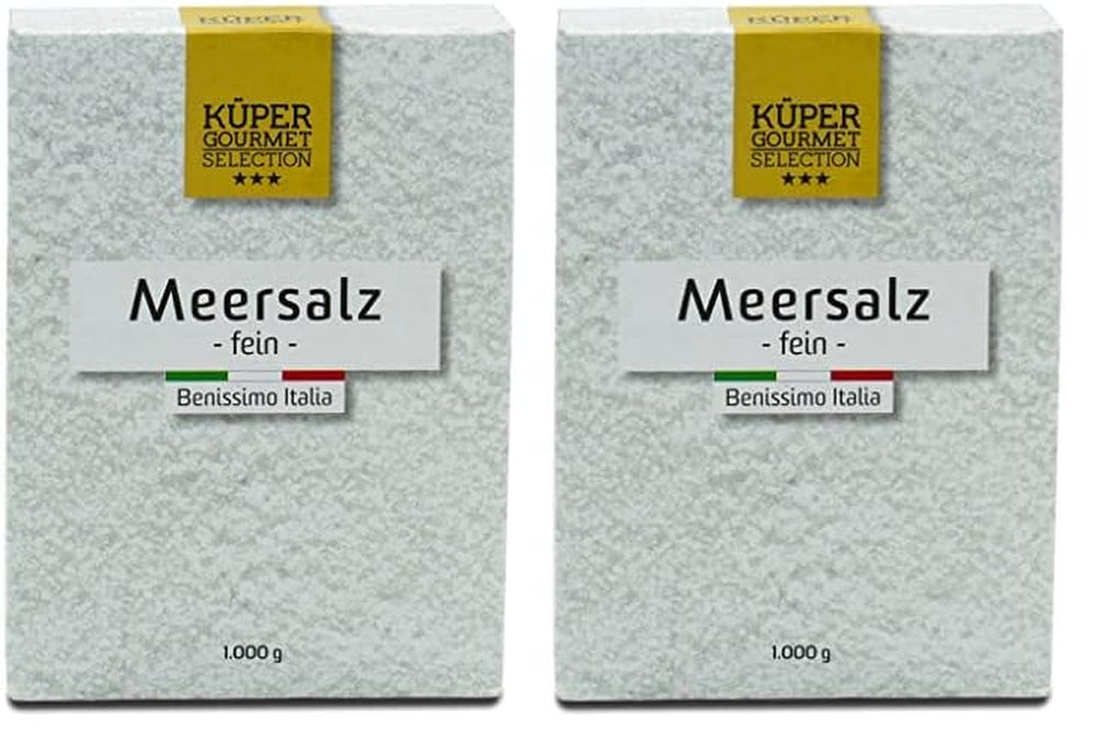 Küper Selection Meersalz - 1000g grobes Salz zum Würzen und Verfeinern - ohne Zusätze oder chemische Nachbehandlung