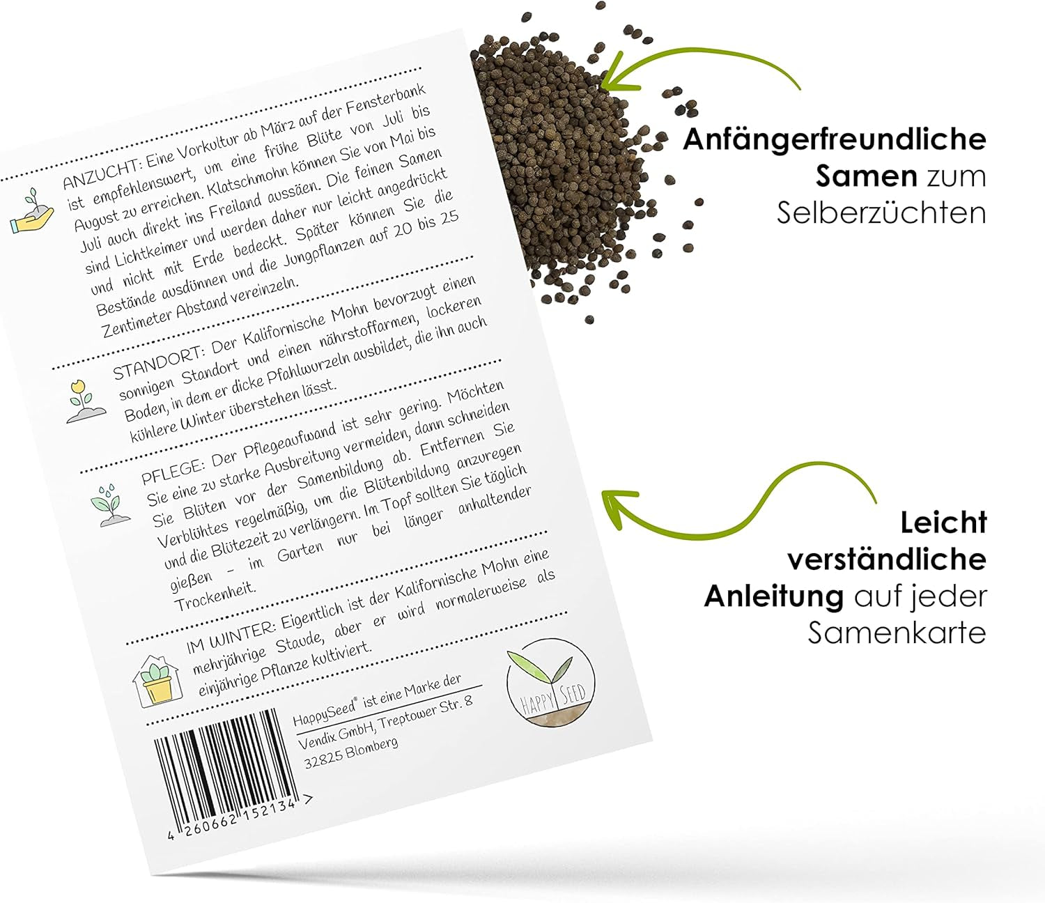 Kalifornischer Mohn-Mix (Eschscholzia californica) – Wunderschön blühender Mohn mit langer Blütezeit für eine bunte Blumenwiese (Kalifornischer Mohn)