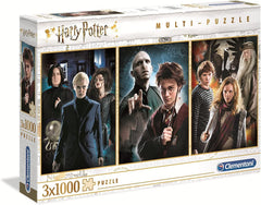Clementoni 61884 Harry Potter – 3 x 1000 Teile Puzzle ab 9 Jahren, buntes Puzzle für Erwachsene mit kräftigen Farben, Geschicklichkeitsspiel für die ganze Familie, tolle Geschenkidee. Puzzle Naty Shop Standardtitel