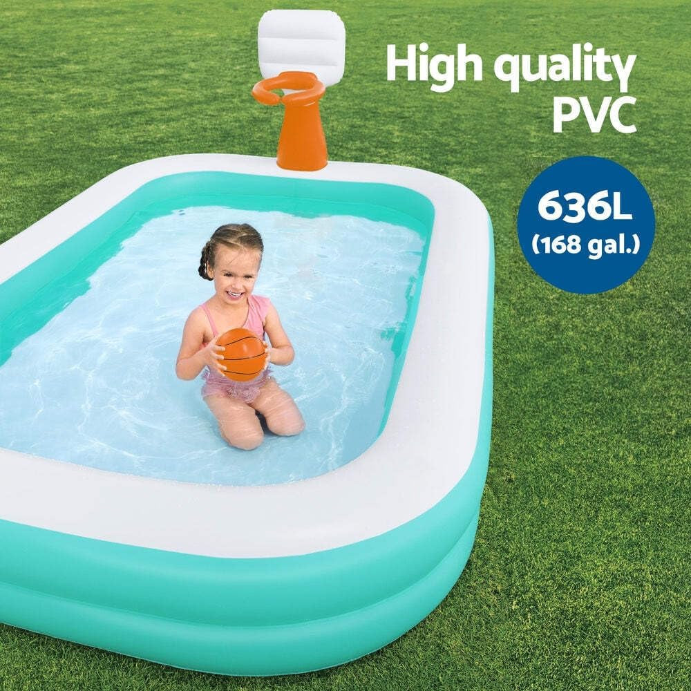 Piscină Bestway Family Dunk N' Splash cu coșuri de baschet 251 x 168 x 102 cm