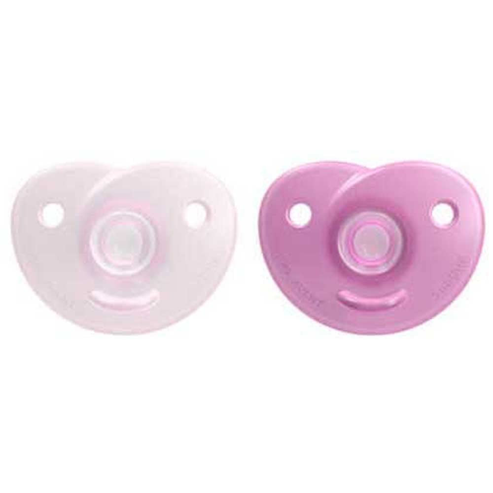 Philips AVENT Soothie – suzetă fără BPA pentru bebeluși cu vârsta cuprinsă între 0 și 6 luni, roz/roz deschis (model SCF099/22)