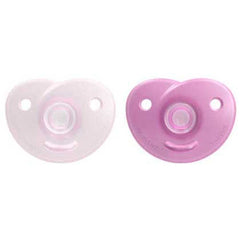 Philips AVENT Soothie – suzetă fără BPA pentru bebeluși cu vârsta cuprinsă între 0 și 6 luni, roz/roz deschis (model SCF099/22)