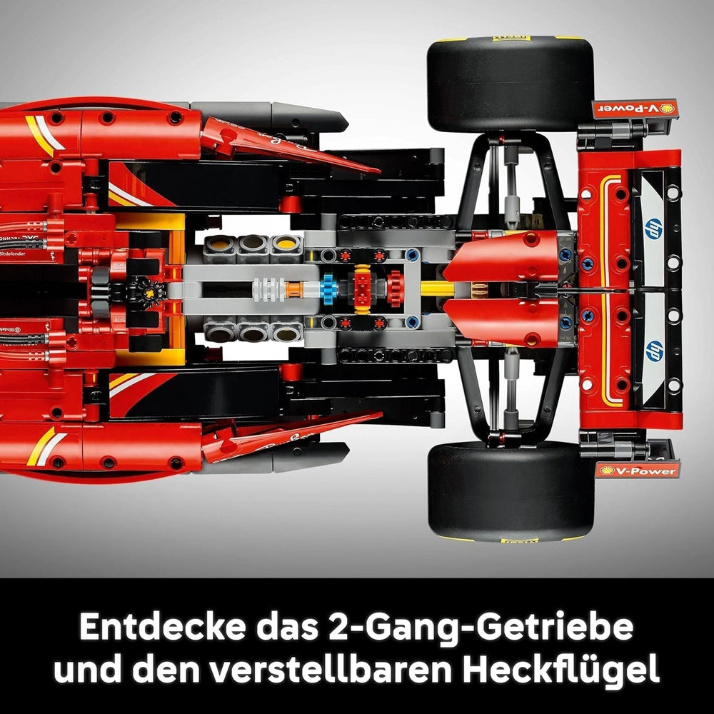 LEGO Technic Ferrari SF-24 F1 Race Car - Mașină model pentru adulți - Set Formula 1 de colecție - Motor V6, cutie de viteze, direcție și DRS la scara 1:8 - Cadou pentru fanii sporturilor cu motor și ai mașinilor de curse 42207 Seturi de constructie Besuche den LEGO-Store