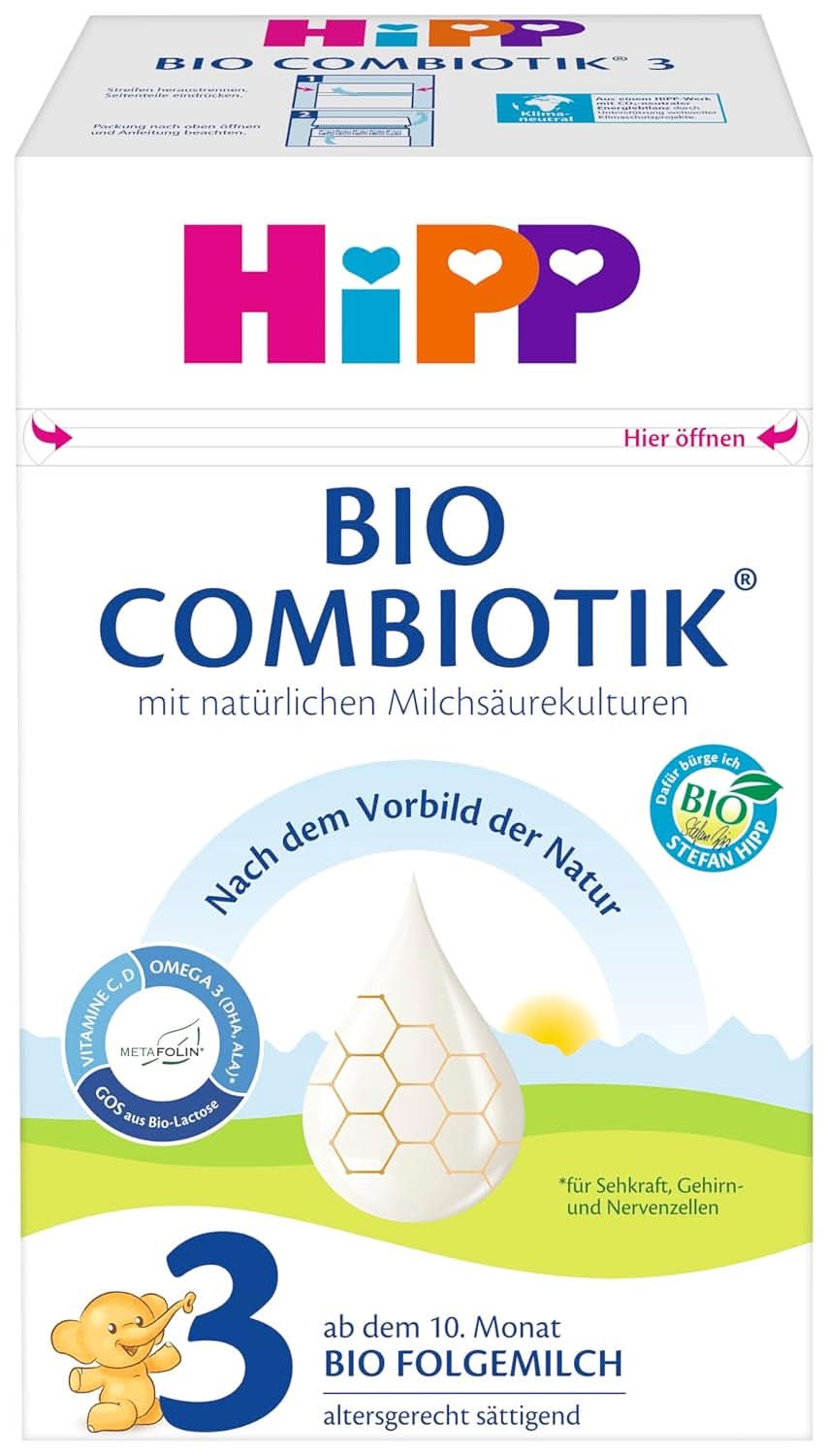 Hipp Bio-Milchnahrung 2 BIO Combiotik, 4er Pack (4 x 600 Gramm) Mutter und Baby Naty Shop NEU - 3 Bio Combiotik 4 x 600 Gramm