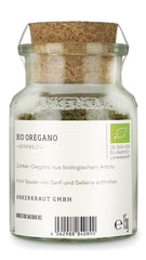 Ankerkraut BIO Oregano, gerebeltes Küchen-Kraut, 15 g im Korkglas, Bio-Qualität zum selber Sürzen, Gewürz mediterrane Küche für Pizza & Pasta