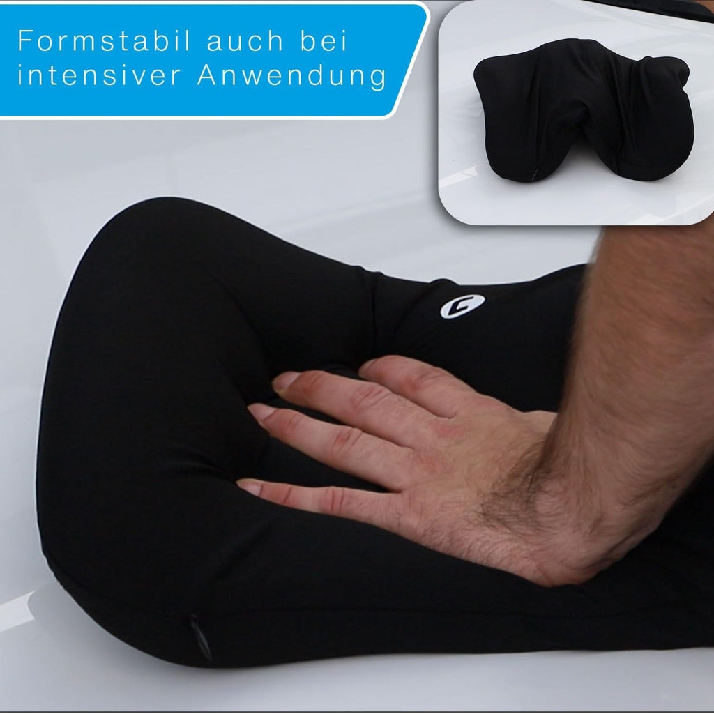 Cartrend pernă lombară din spumă cu memorie, pernă ergonomică pentru spate pentru mașină, birou și călătorii, respirabilă, capac detașabil, suport pentru o postură sănătoasă de ședere, 1 bucată, negru Perne lombare Naty Shop