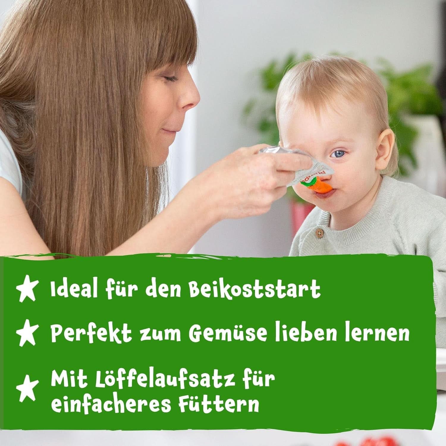 Pumpkin Organics 24Pack, Bio-Gemüsepüree, ohne Zuckerzusatz, für Babys ab 6 Monaten, 24 x 100 Gramm Mutter und Kind Naty Shop