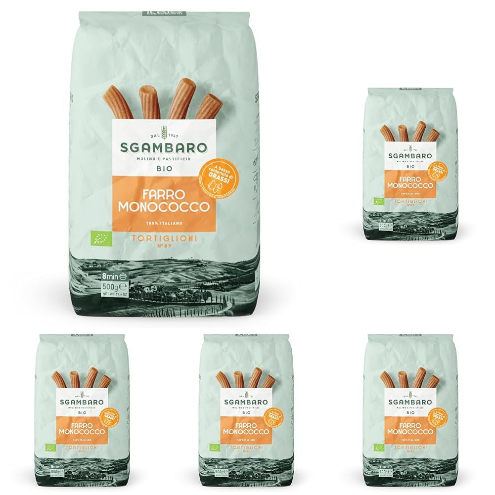 Bio-Tortiglioni-Nudeln Nr. 89 – 500 g Fettarme Weizennudeln – Geringer Fettgehalt – Ballaststoff- und Proteinquelle