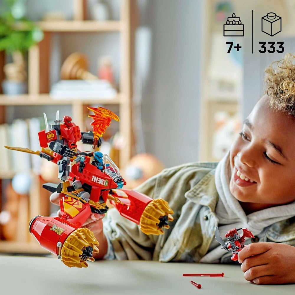 LEGO NINJAGO Kais Sturmreiter-Mech – Fliegendes Motorradspielzeug mit 3 Minifiguren – Mech mit beweglichem Kopf, beweglichen Armen und Beinen – Bauspielzeug – Geschenk für Jungen und Mädchen ab 7 Jahren 71830 Bausets Besuchen Sie den LEGO-Store