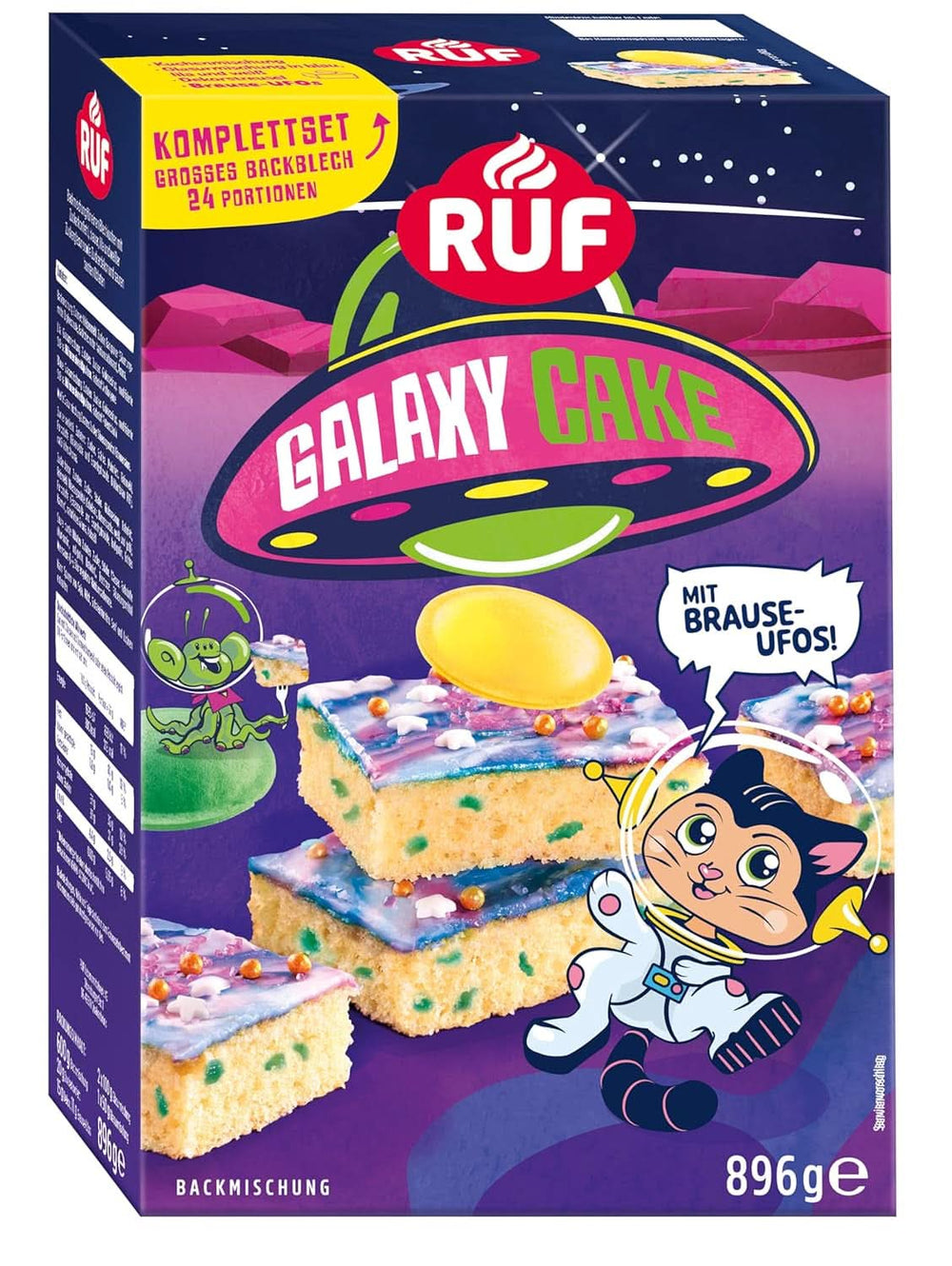 RUF Kuchenmischung, verschiedene Farben Glasuren und Dekor Naty Shop 896 Gramm Galaxy Cake