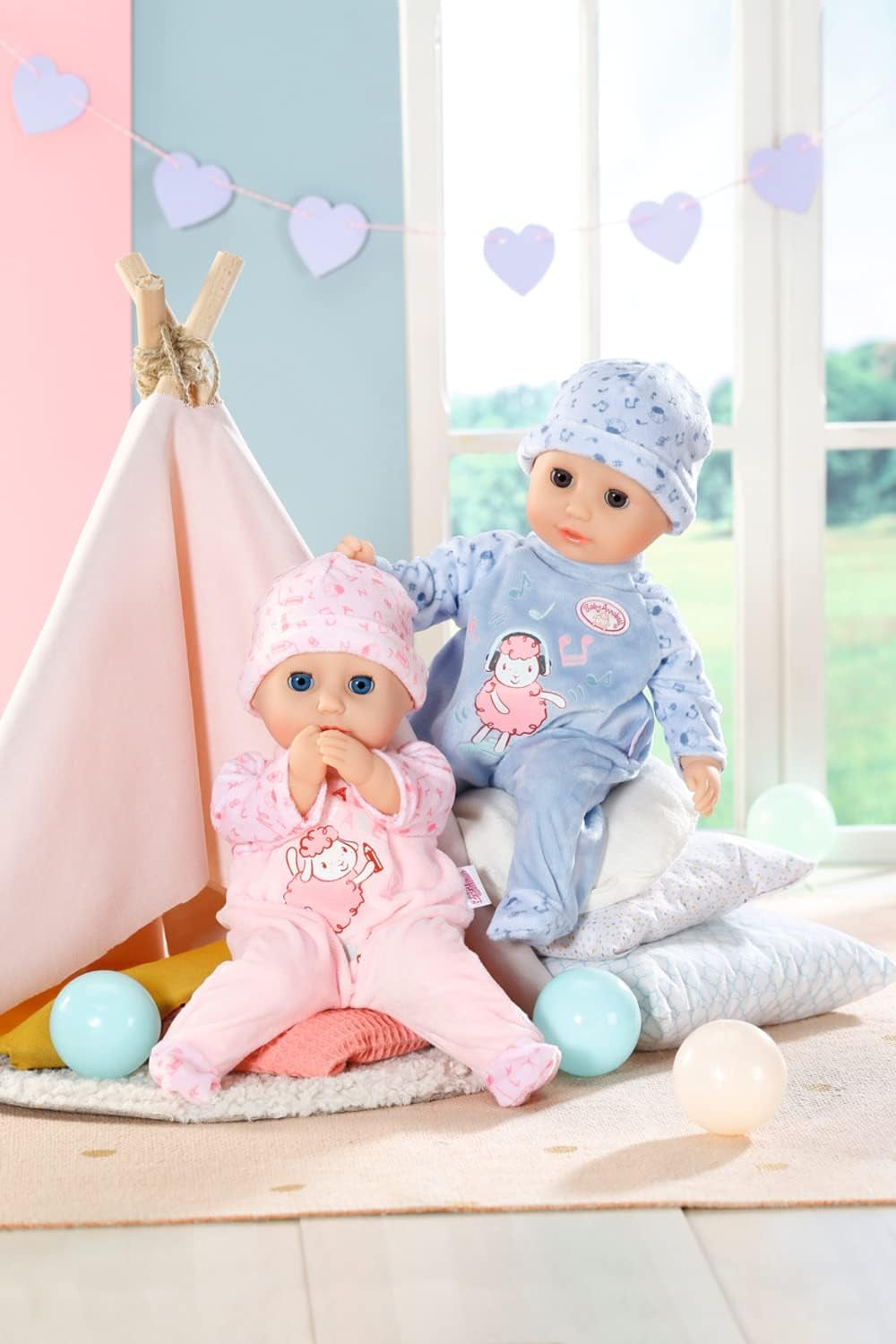 Păpușă moale Annabell Little Annabell 36cm, cu corp din pânză și ochi adormiți, 36cm, 709870 Zapf Creation