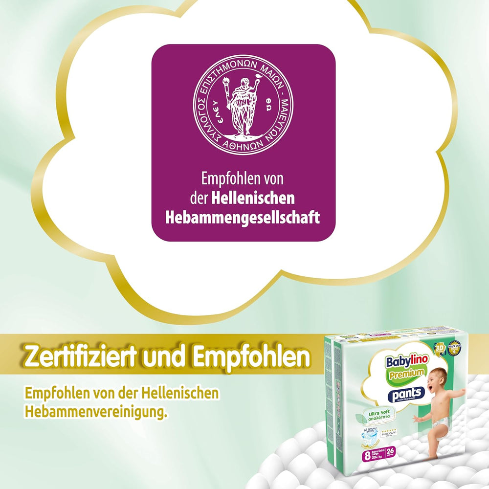 Premium-Hose Größe 8 mit Ultra-Soft-Filter, XXL (20+ kg), 26 Stück