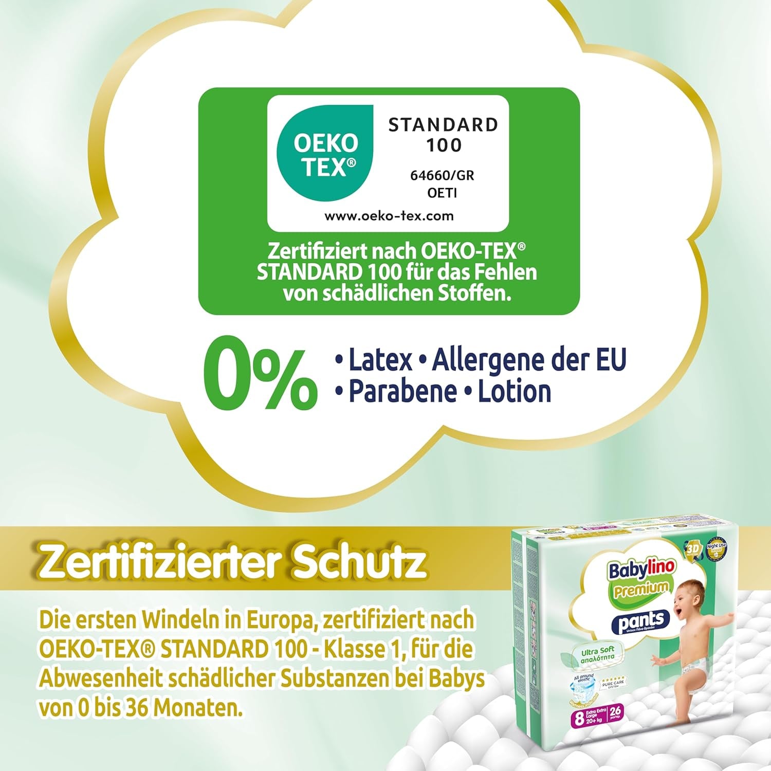 Premium-Hose Größe 8 mit Ultra-Soft-Filter, XXL (20+ kg), 26 Stück