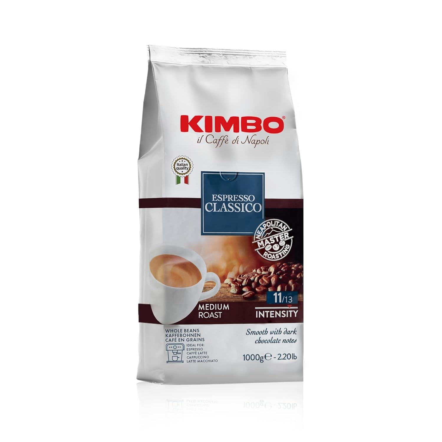 Espresso Classico boabe de cafea integrale, prăjire medie, sac de 1 kg Cafea Naty Shop