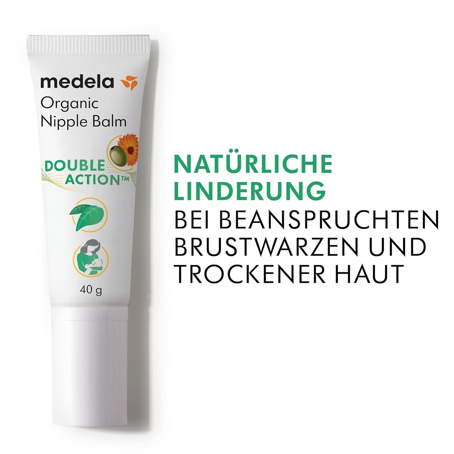 Medela Bio-Brustwarzenbalsm – Beruhigend Und Pflegend Für Stillende Mütter – Hergestellt Aus Naturichen, Sicheren Inhaltsstoffen – Linderung Bei Beanspruchten Brustwarzen – Postpartum Essentials 40 G Zubehör Lebensmittel und Stillen Baby Naty Shop