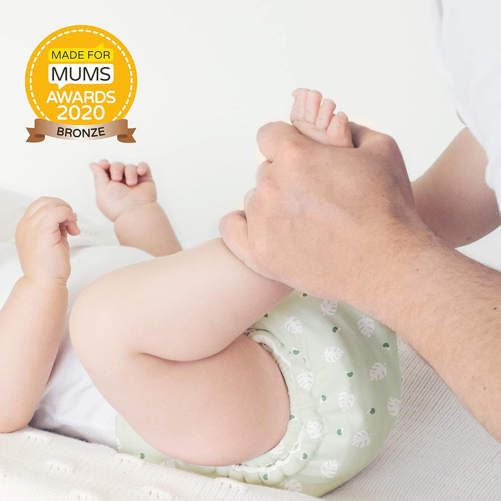 Bambino Mio wiederverwendbare Babytücher – Basic – umweltfreundlich, frei von Chemikalien, doppelseitig, waschbar, 10er-Pack, Wolke – Verpackung kann variieren