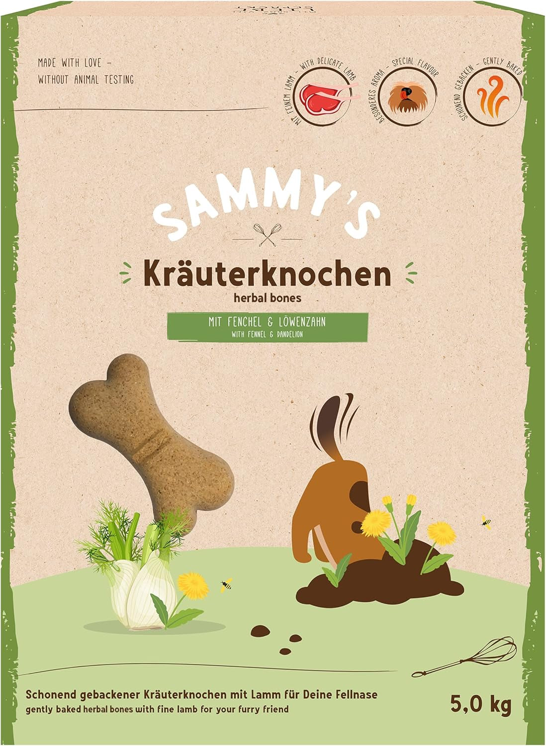 Sammy's Müsli-Münzen | Knusprig gebackene Snacks für Hunde | 5 Körner-Müsli-Münzen für Ihren großen pelzigen Freund (30 kg+) | 1 kg