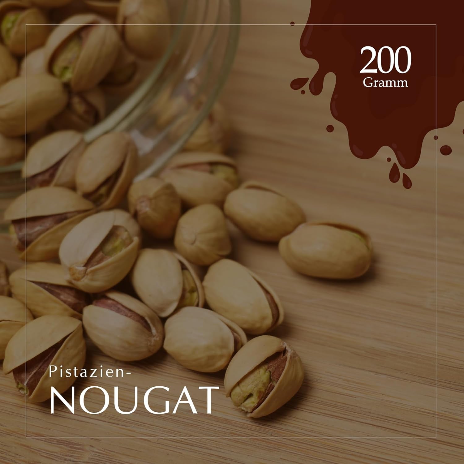 Handgefertigter Schokoladen-Pistazien-Turrón, 200 g, cremige Textur, höchste Qualität, feine Zutaten, authentischer Geschmack, der teuerste Turrón der Welt