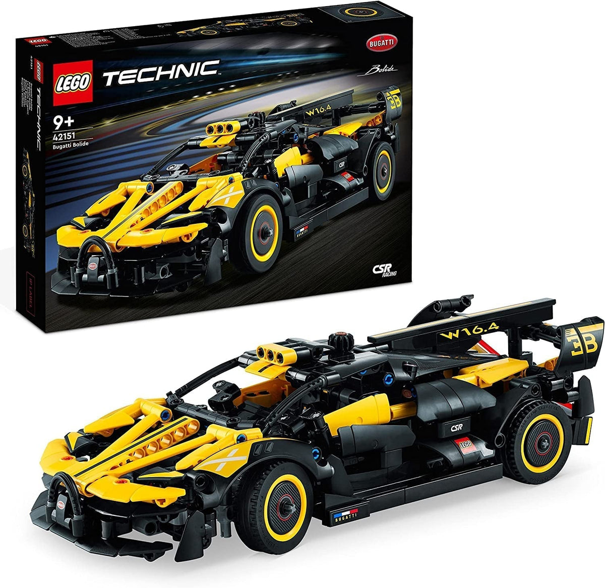 LEGO Technic Bugatti Rennwagen, Automodellbausatz, Sportwagenspielzeug, kultiges Sammlerauto-Set, Bauspielzeug ab 9 Jahren 42151 Bausätze Besuche den LEGO-Store Standardtitel
