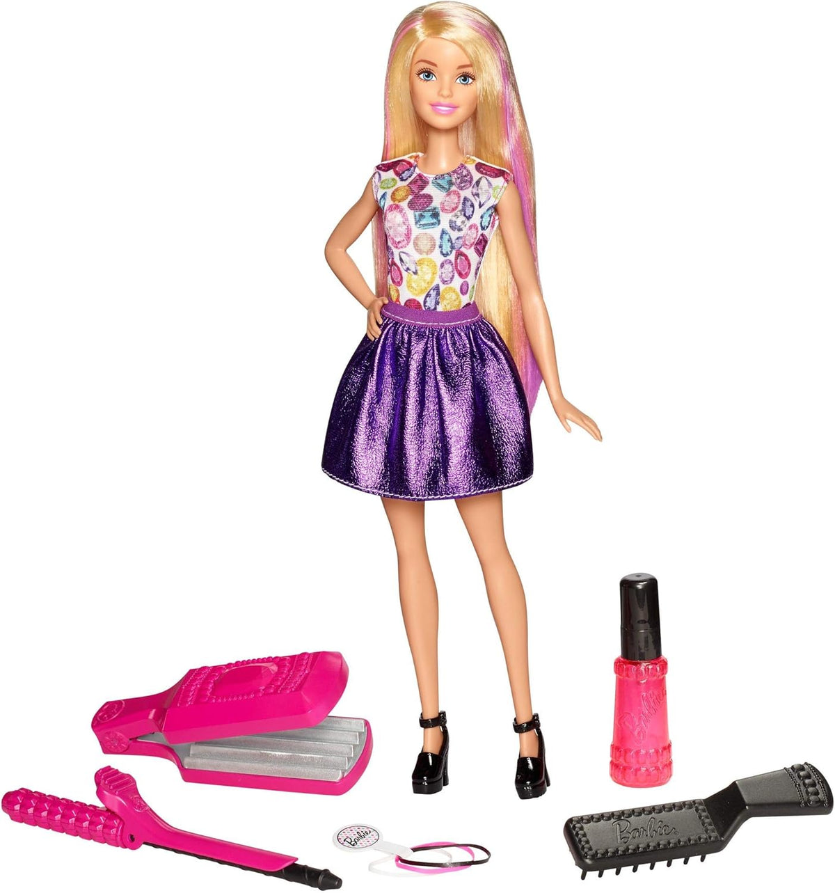 Mattel Barbie DWK49 Wellen und Lockenspaß Spielset, Mehrfarbig