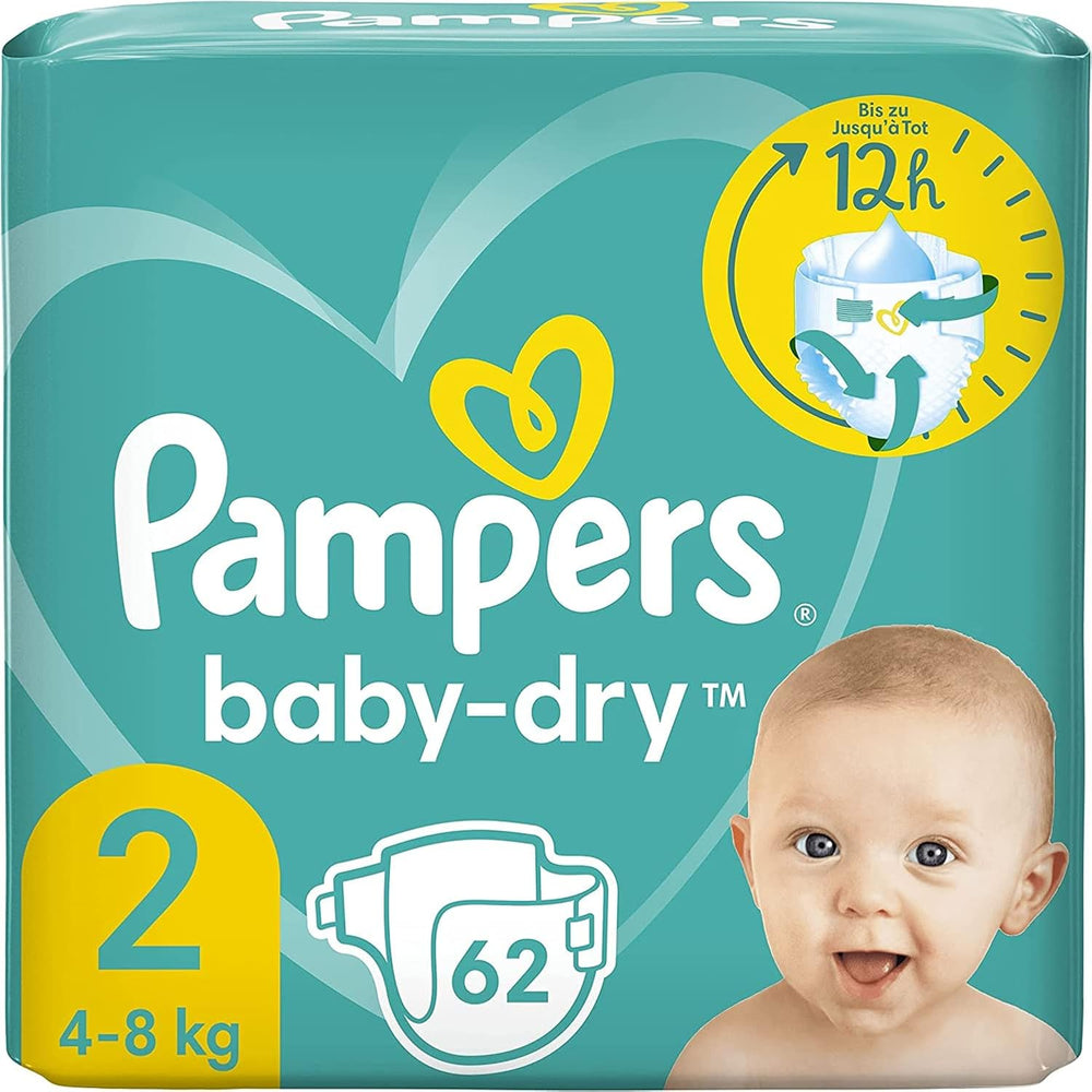 Pampers Baby-Dry Windeln, Größe 8, 43 Windeln, ab 19 kg, Jumbo+ Packung