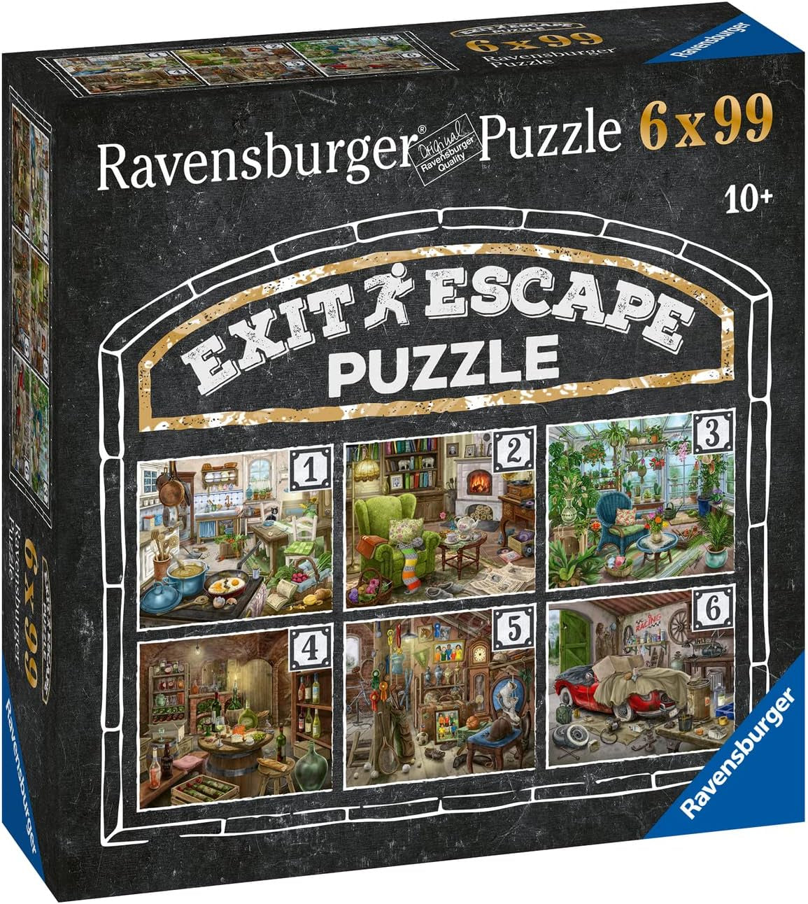 Ravensburger EXIT Puzzle – Das geisterhafte Herrenhaus – 6X 99-teiliges Puzzle für Puzzle-begeisterte Erwachsene und Kinder ab 10 Jahren. Puzzle Naty Shop