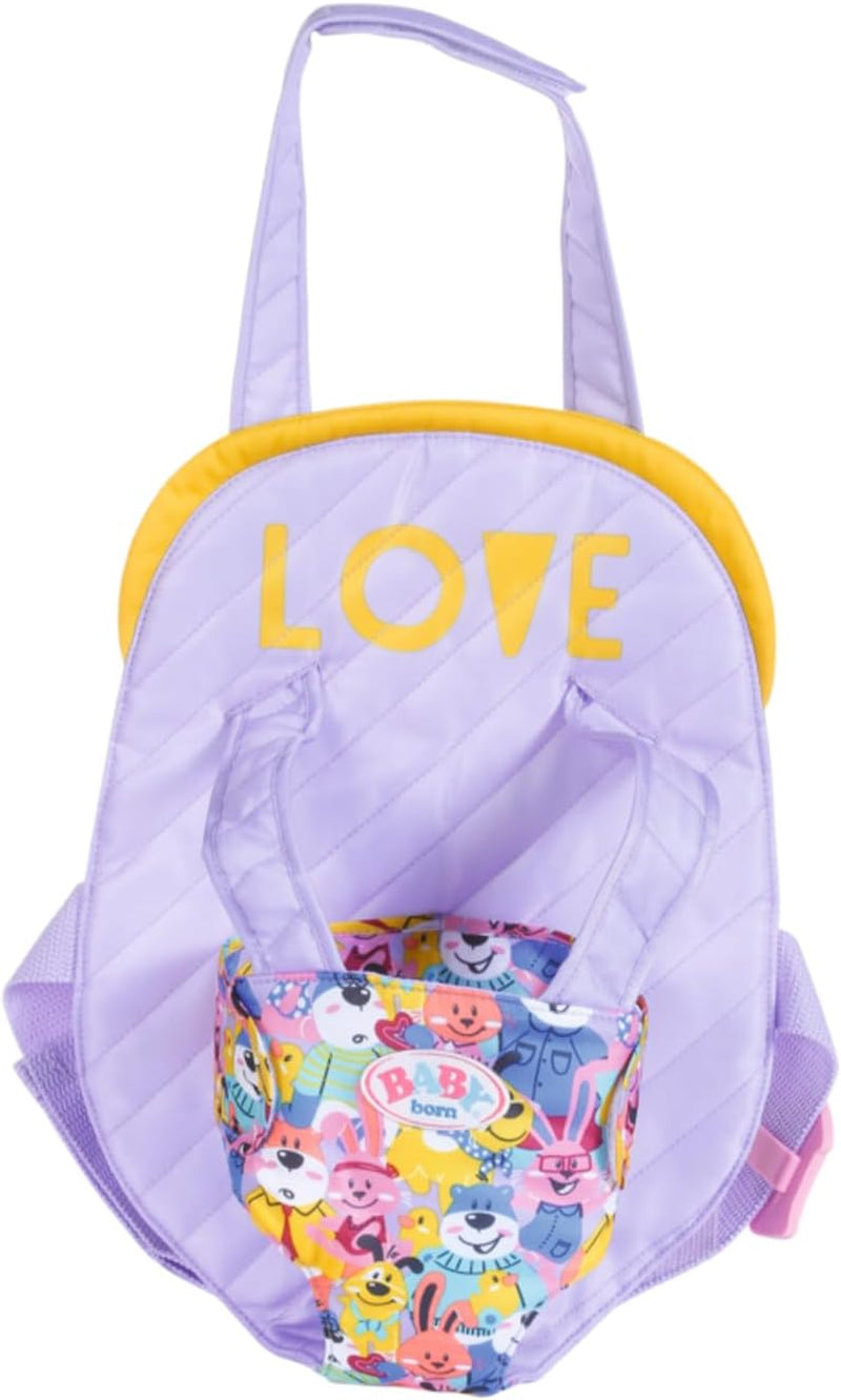 BABY born Puppentrage für Kinder mit verstellbarem Gurt für 36 cm und 43 cm Puppen, 828038 Zapf Creation