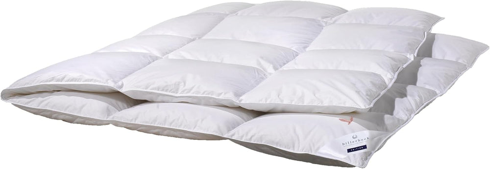 Billerbeck Daunendecke – E04 Gold Edition – Sommerdecke – 135 x 200 cm echte Daunendecke – leichte Sommerwärmestufe Bettdecken und Steppdecken Naty Shop