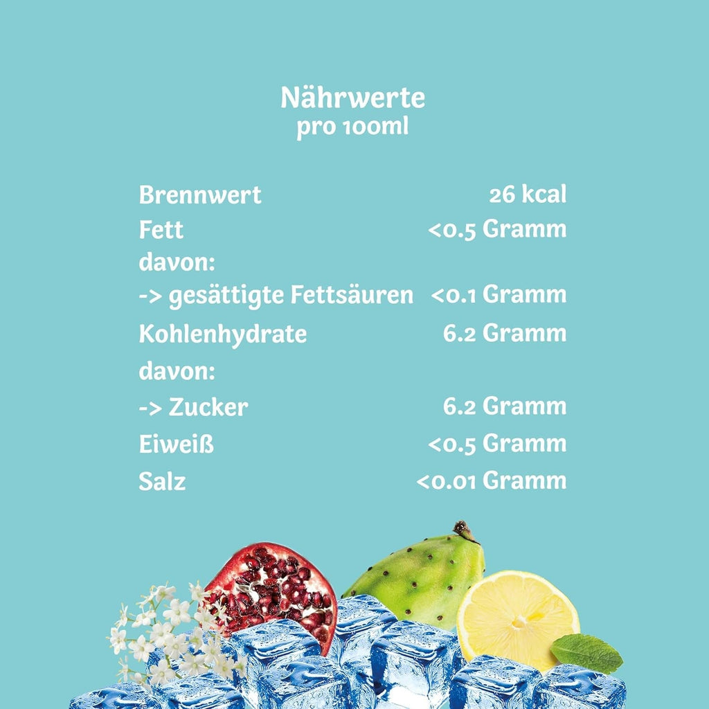 Pfanner Ceai rece cu lămâie albă și flori de soc – 2 L Tetra Pak - Ceai preparat direct cu suc de lămâie (pachet cu 6)