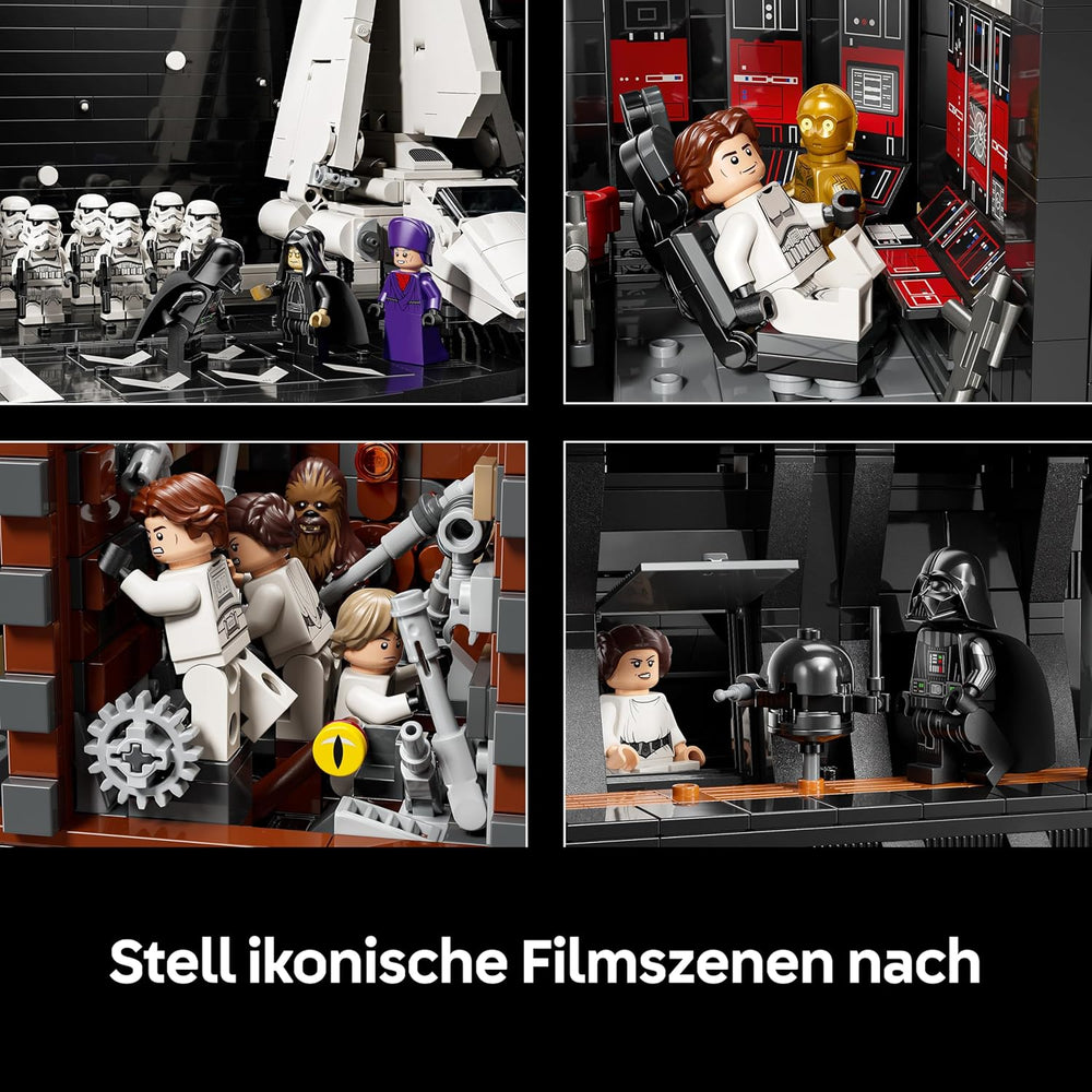 LEGO Star Wars Todesstern - Bauset für Erwachsene - Interaktives UCS-Ausstellungsmodell mit 36 ​​​​Minifiguren inkl. Luke Skywalker, Han Solo & Darth Vader – Geschenk für Männer, Frauen und Fans – 75419