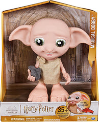 Spin Master 6067280 Wizarding World Harry Potter, Păpușă Magică Interactivă Dobby Elf cu Șosetă, Peste 30 de Sunete și Fraze, 21,6 cm, Jucărie pentru Copii, Negru