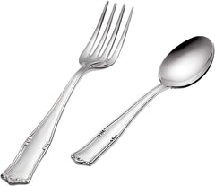 Set de tacâmuri Bavaria Moka, oțel inoxidabil, de culoare argintie, se poate spăla în mașina de spălat vase Bucatarie Naty Shop