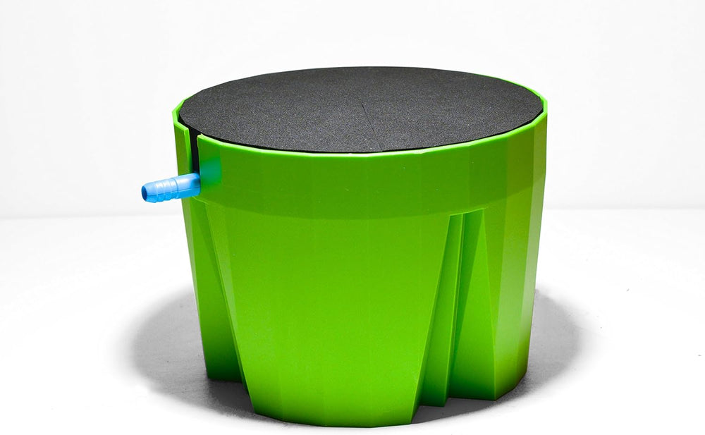 Hydro Farmer, 19-teiliges Topfset Ø 18 cm (grün), Anzuchtsystem inklusive 4 Töpfe, 4 Bewässerungsringe, 4 Deckel, Adapterset und 2 m Schlauch, Hydrokultur, Aeroponik