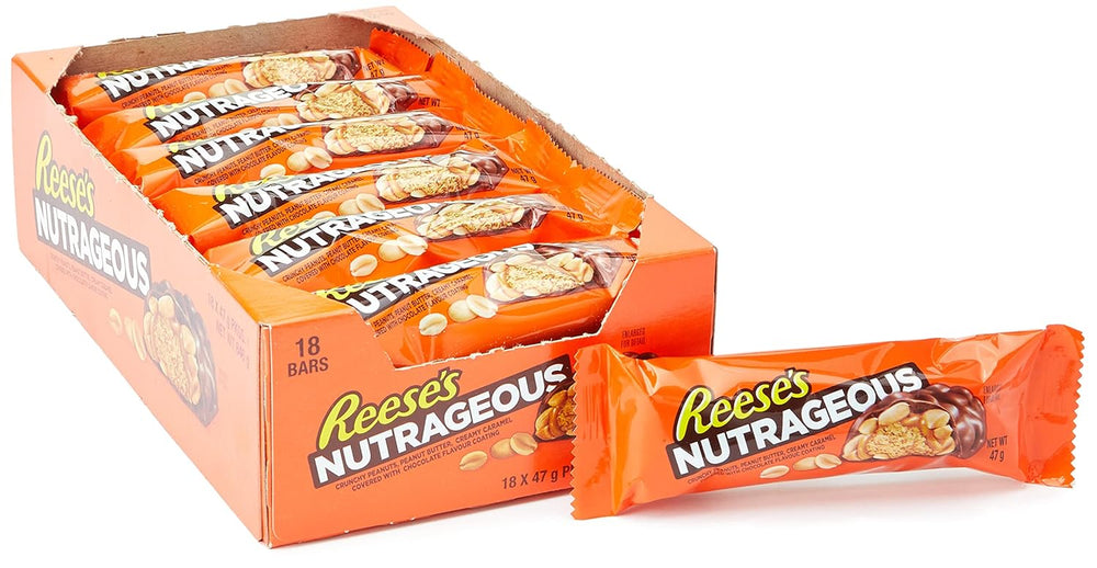 Nutrageous Peanut Butter – Erdnussbutter-Schokoriegel: 18 Stück (18 x 47 g)