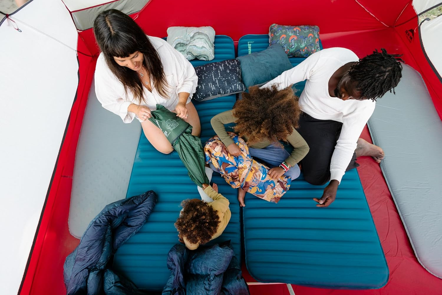 Therm-A-Rest Cascade Pernă compresibilă cu cordon, Pernă de camping, Culoare: Topowave, Dimensiune: L Perne calatorie Naty Shop