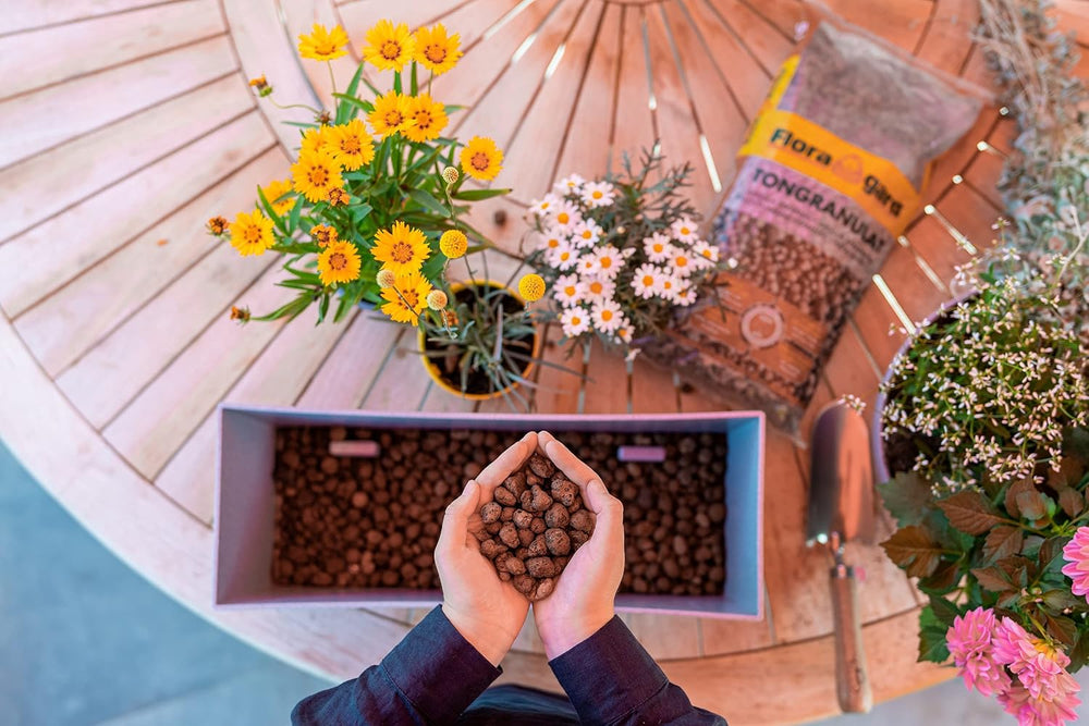 Floragard Blähtongranulat 50 L – natürliches Drainagematerial und Hydrokultur-Substrat für Töpfe, Kübel, Zimmerpflanzen und Pflanzgefäße – verhindert Wasseransammlungen, sorgt für gute Belüftung