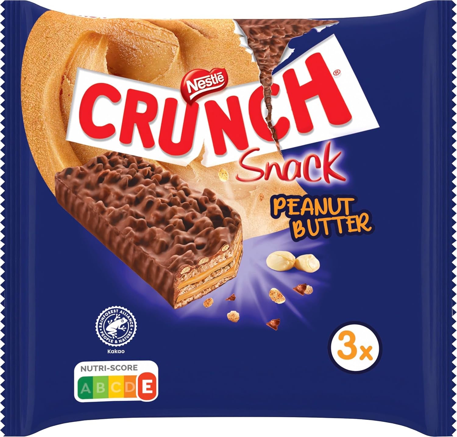 Nestlé Erdnussbutterriegel, knusprige Erdnussbutter-Müsli-Schokoriegel, 9er-Pack (je 3 x 31 g)