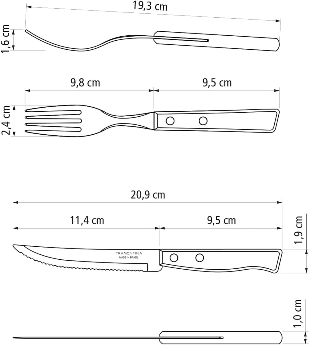 Tramontina Besteckset TRADITIONAL Für 6 Personen, 24-teilig Kitchen Naty Shop