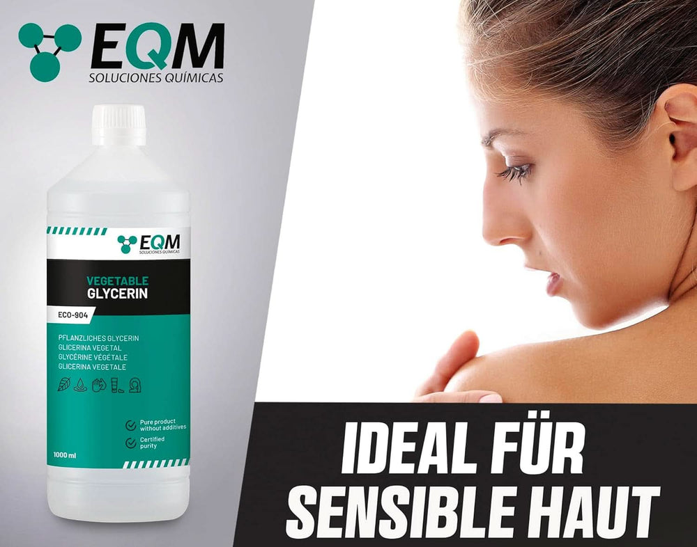 Pflanzliches Glycerin, 100 % natürlich, natürlicher Feuchtigkeitsspender für Haar und Haut, ideal für Seifen, Shampoos, Cremes, 1 Liter Dusche und Bad Naty Shop