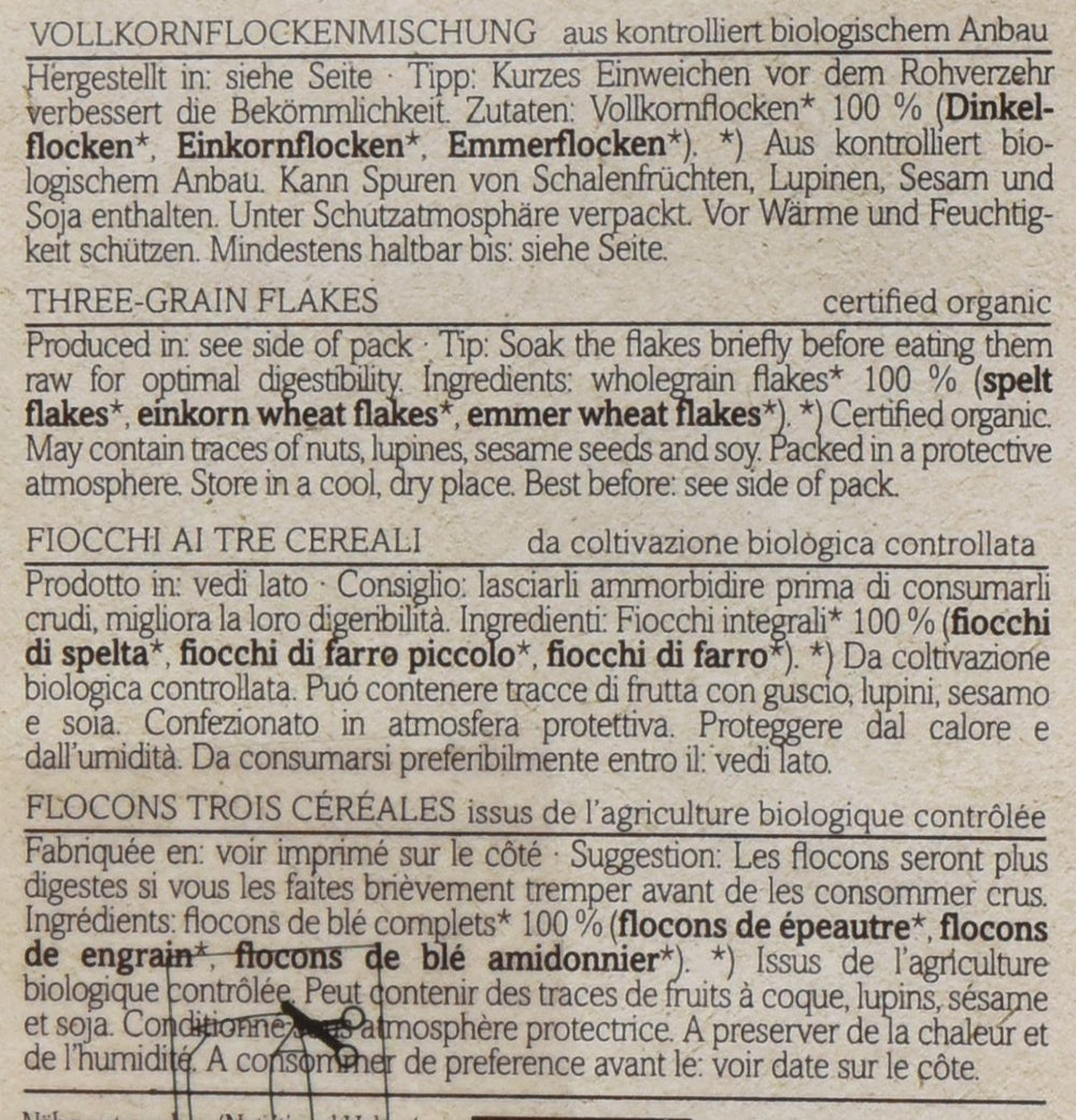 Verival Uralte Getreideflocken – Bio, 6er Pack (6 x 500g)