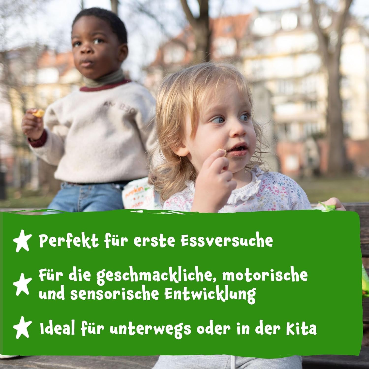 Pumpkin Organics Baby Mehrkorn-Karotten- und Mangoringe (8er-Pack) Baby-Snacks ohne Zusatzstoffe ab 12 Monaten – allergenfreie² und glutenfreie³ knusprige Baby-Snacks (8 x 20 g)