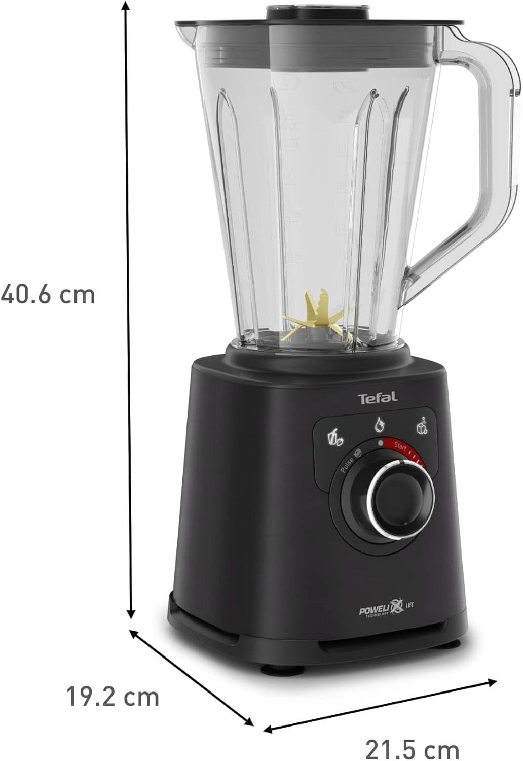 Tefal Perfectmix+ Standmixer, 3 Automatikprogramme, Powelix-Klingentechnologie, Luftkühlsystem, 2 L Fassungsvermögen, Tritan-Behälter, Inkl. Spatel, Schwarz, BL88A831 Küche Naty Shop