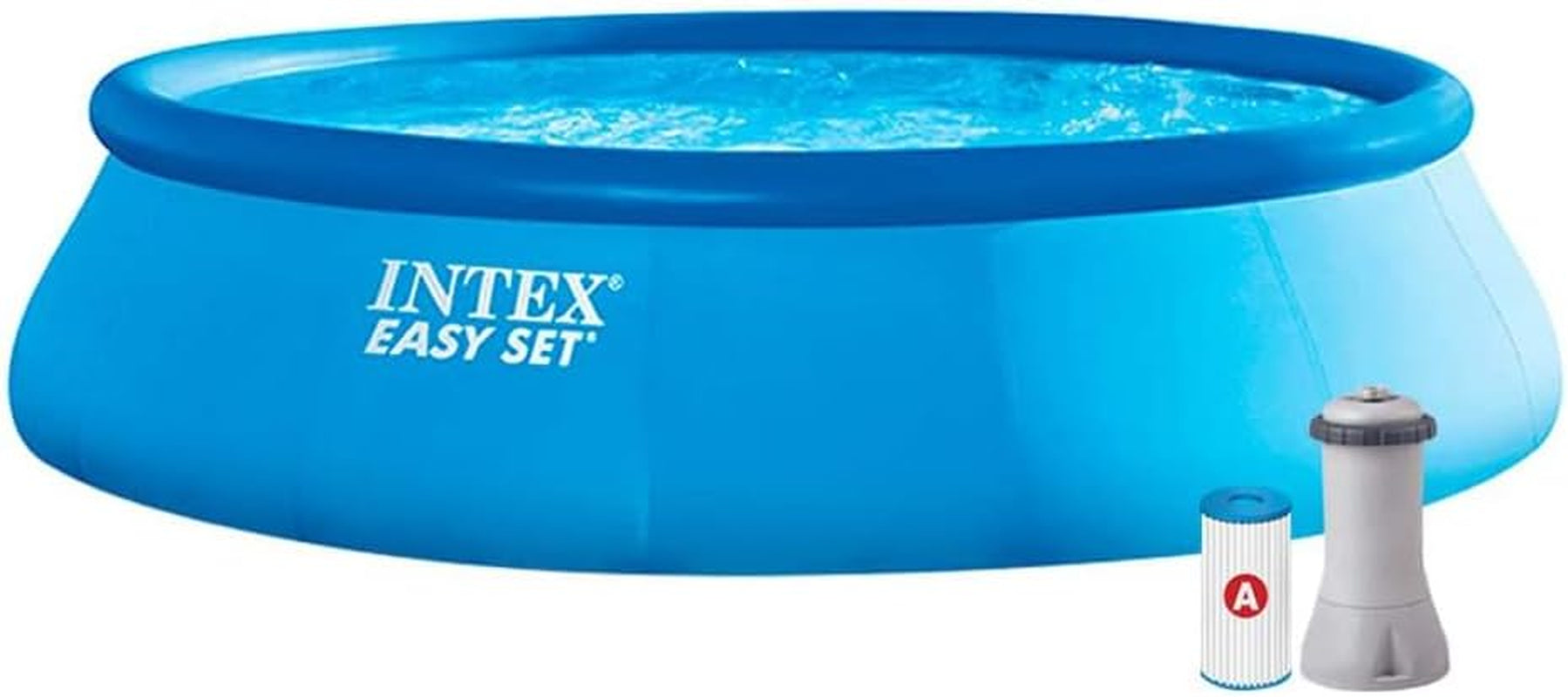 Intex 28122NP – Runder oberirdischer Pool Easy Set, Filterpumpe 1250 l/h, 3853 l, PVC, blau, 305 x 76 cm