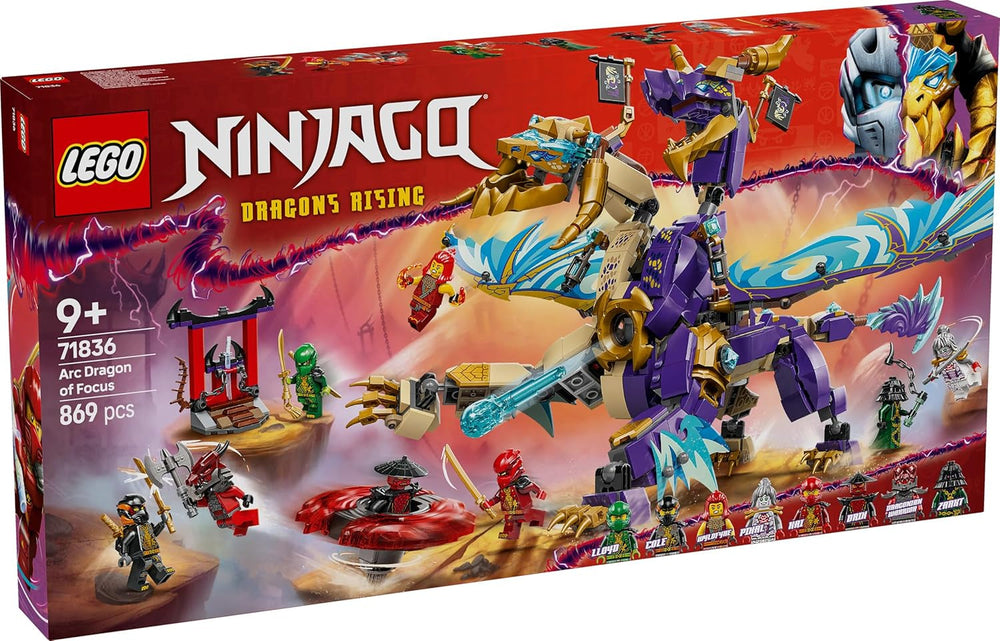 LEGO NINJAGO Lightbow Dragon – Spielzeug mit 8 Minifiguren und einem Spinjitzu-Rad – interaktives Ninja-Konstruktionsspielzeug für Jungen und Mädchen ab 9 Jahren – Geschenkidee für Fans 71836 Bausets Besuchen Sie den LEGO-Store