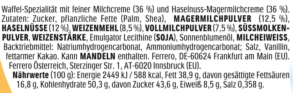 Kinder Happy Hippo Haselnuss – Knusprige Spezialwaffeln mit Milch und Haselnusscreme – Karnevals- und Faschingssüßigkeiten – 1 Packung mit 5 einzelnen Riegeln à 20,7 g