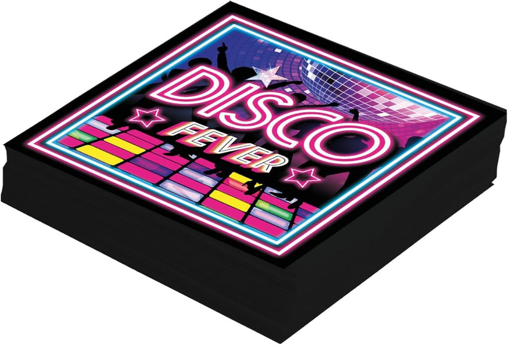 | 20 Șervețele Happy New Year (16X16 Cm) - Decorațiuni de masă pentru petreceri de Revelion - Ideal pentru evenimente și sărbători - Negru și auriu